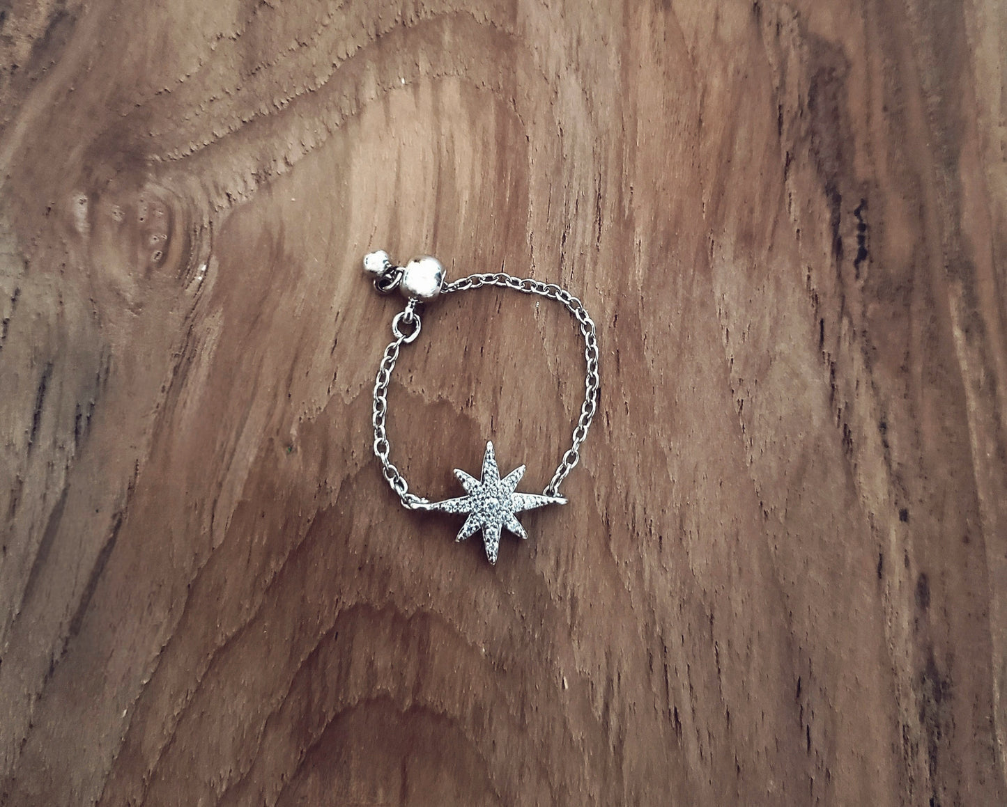 Bague chaine étoile